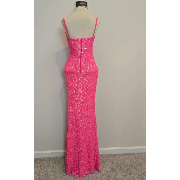 Windsor Pink Noemi Formal Sequin Sleeveless A-Line Dress Maxi Sz XSmall (760) - Picture 4 of 4
